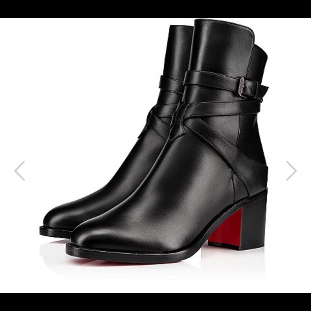 Christian Louboutin Karistrap Black leather boots